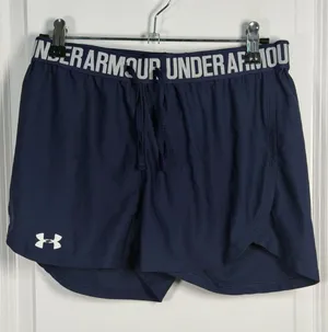 Under Armour Women's Play Up Athletic Shorts Navy Blue thumbnail 1