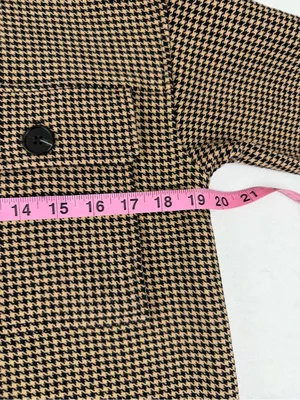 Current Air Houndstooth Shirt Jacket XS NWT‎ Shacket Neutral Plaid thumbnail 4