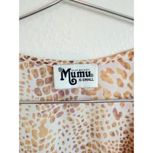 Show Me Your Mumu Romper Women XS‎ Tan Ta-Haa Animal Print Chiffon V-Neck Summer thumbnail 4