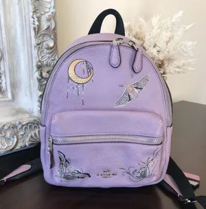 x Chelsea Champlain Leather Mini Charlie Backpack, Lilac Purple, F77899 thumbnail 1