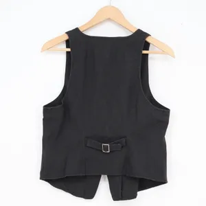 BDG Urban Outfitters Maise Wash Black Cotton Vest Hook Eye Waistcoat Mens M NEW thumbnail 6