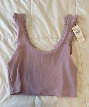 American Eagle NWT ruffle cropped cami thumbnail 1