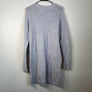 American Eagle Gray Knit Lace Up Long Sleeve Sweater Dress Size M‎ thumbnail 4