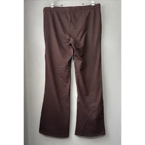 BCBG Tasha Wide Leg Sweat Pants Size XL Dark Brown French Terry Lounge Comfort thumbnail 3