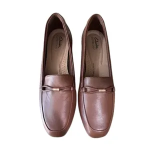 Clarks Collection Juliet Shine Loafers Women's 8 Caramel Leather Comfort NWT thumbnail 3