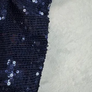 Free People Sequin Top‎ Party Blouse Sparkly Navy Blue Short Sleeve XS READ thumbnail 6