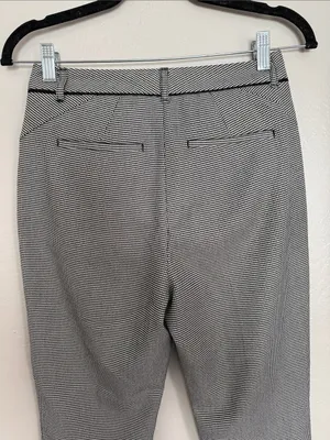 Whbm White House black market Slim ankle Dress Pants black white 2P petite thumbnail 4