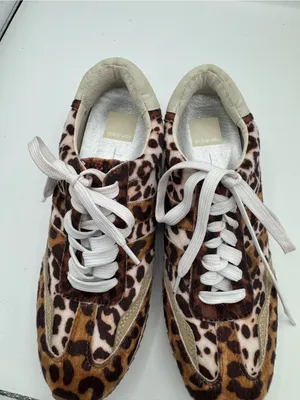 Dolce Vita Esha Leopard Print Sneaker size 8 trendy retro fall winter animal NEW thumbnail 2