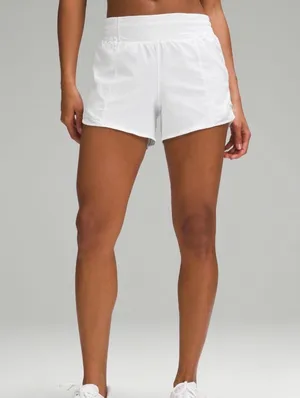 White Lululemon Hotty Hot 4” Shorts thumbnail 1