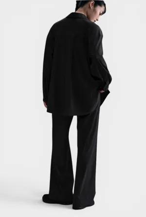Nike 24.7 Dri-FIT Women's Oversized Button Down Woven Shirt Black NWT Size Large thumbnail 6