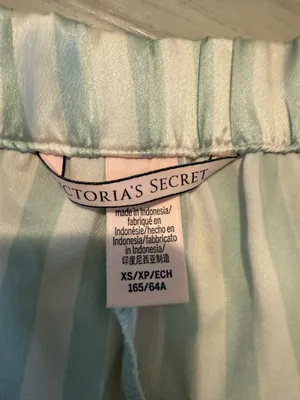 Victoria’s Secret Intimates Striped Satin Lace Shorts Mint w White Lace Women XS thumbnail 3