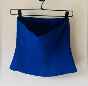 ZARA Blue Bustier Top - Size XS - New without tags thumbnail 6