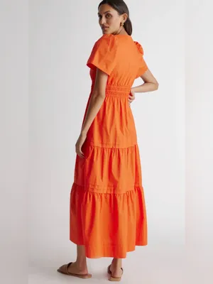 NEW Quince 100% Organic Cotton Poplin Tiered Maxi Dress thumbnail 4