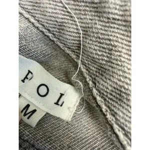 POL Gray Black Denim Distressed Denim Jacket Western Grunge 90s Streetwear thumbnail 4