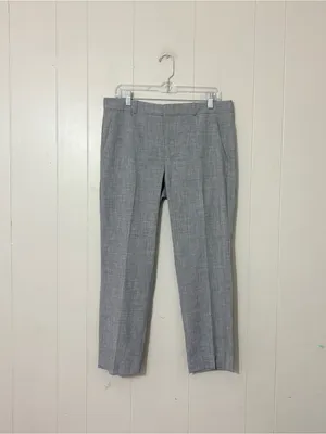 Banana Republic Avery Mid Rise Straight Ankle Pants Gray Novelty Size 10 NWT thumbnail 2