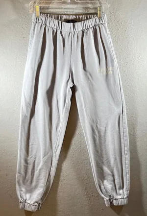 1017‎ | Brandy Melville Rosa Newport Beach Graphic Jogger Sweatpants Gray OS thumbnail 1