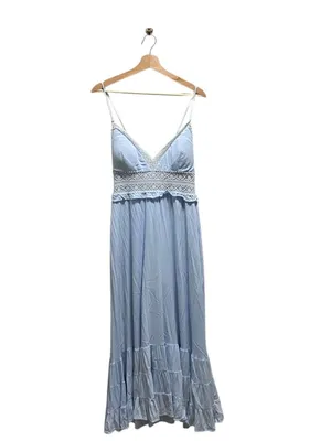 Selfie Leslie Desert Rose Maxi Dress Ice Blue Size XL Cottagecore Spring Boho thumbnail 2