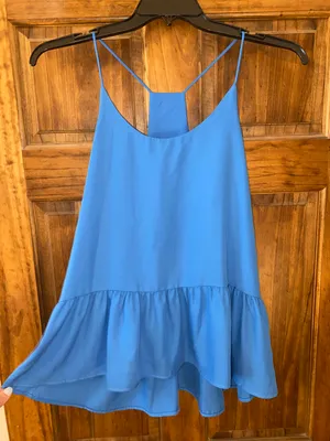 Hemline Blue Tank Top thumbnail 1