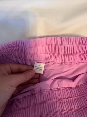 Amazon Pink Athletic Skort-Style Shorts with Drawstring thumbnail 2