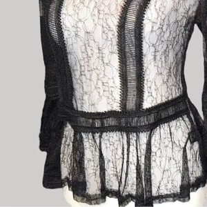 Blashe sheer lace goth style blouse! Black Size M thumbnail 2