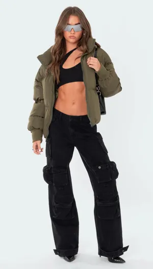 Edikted Puffer Oversized Puffer Jacket  thumbnail 2