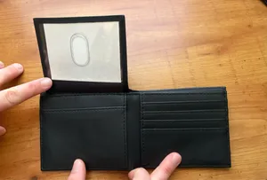 Nets NBA Bifold Wallet Black Faux Leather Logo Mens Card Holder ID Window thumbnail 4