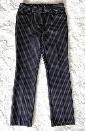 New York & Company Pinstriped Skinny Crop‎ Pant thumbnail 1