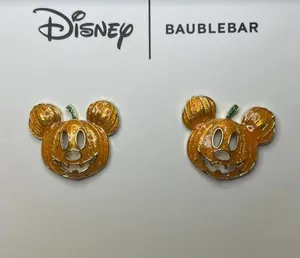 BaubleBar NEW IN BOX Disney x Mickey Mouse halloween pumpkin earrings thumbnail 2