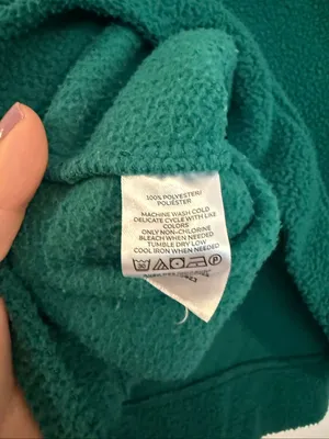 Loft emerald green fleece Sherpa mock neck oversized sweater small thumbnail 6