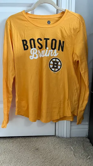 Boston Bruins Long Sleeve Tee Yellow Size L thumbnail 2