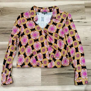 Haute Hippie Cinched Blouse Top Women’s Large thumbnail 1