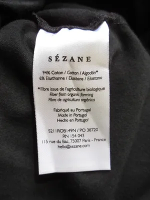 NWT Sezane Pippa in Noir Black Tie Waist Side Slit Maxi T-Shirt Dress S thumbnail 6