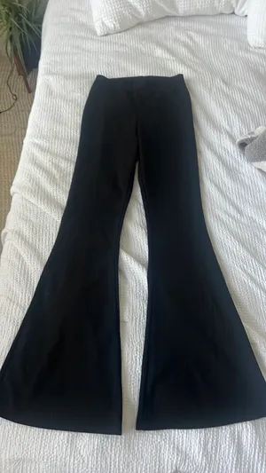 Nasty Gal Flared Black Pants thumbnail 1