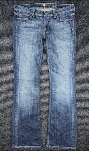 7 For All Mankind Flynt Low Rise Bootcut Blue Jeans Women’s 31 x 32.5 VTG Y2K thumbnail 1
