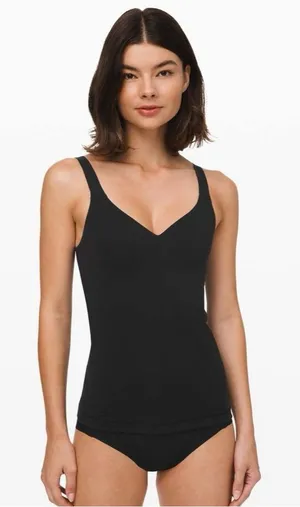 Lululemon Simply Sleek 2-in-1 Tank Black W1BSKS Ultralu™ fits a medium thumbnail 1