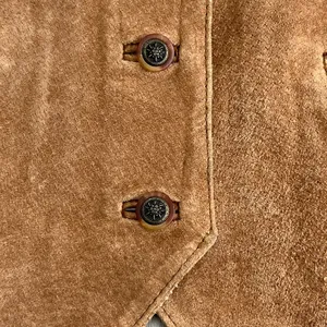 Gallagher Vintage Brown Genuine Leather Vest Medium Women’s Western Boho Biker thumbnail 4