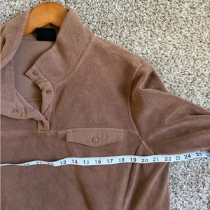 32 Degrees Heat Tan Brown Midweight Snap Arctic Fleece Pullover Large Comfy thumbnail 9