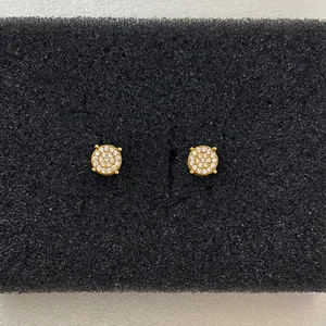 6mm Small CZ Stud Earrings for Men Women Streetwear Punk Hip Hop Unisex Earrings thumbnail 2