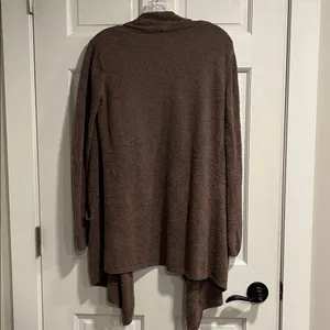 Barefoot Dreams Cozychic Lite Wrap Sweater in Brown Size S/M thumbnail 8