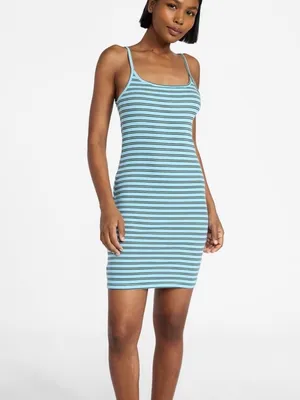 No Boundaries Blue Striped Mini Dress thumbnail 2