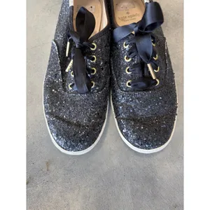 Keds x Kate Spade New York Black Glitter Champion Sneakers WF52882 Womens 6.5 thumbnail 5