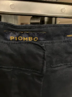 Piombo Blue straight leg cotton Trousers thumbnail 6