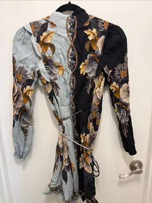 Farm Rio Snake Garden Mix Wrap Mini Dress thumbnail 6