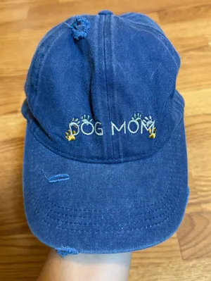 Dog Mom Baseball Hat Blue thumbnail 1
