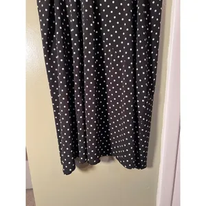 Vintage Jaclyn Smith Collection Womens Sz XL A-Line Skirt Black White Polka Dots thumbnail 3