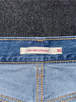 Levi’s Low Pro Straight Jeans Relaxed Slouchy Womens Sz 30 Distressed Blue Denim thumbnail 8