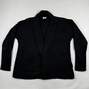 Pact Womens Black 100% Organic Cotton Knit Blazer Cardigan Jacket Size‎ M thumbnail 1