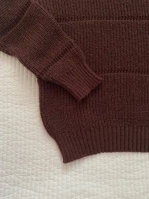 Brown mockneck knit sweater Size M thumbnail 4