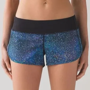 Mermaids 🧜‍♀️ Lululemon‎ Speed Shorts Strive Multi Mermaid C34 thumbnail 1