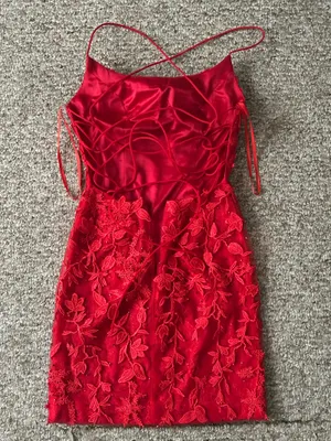 Boutique Amelia Couture Red Homecoming Dress thumbnail 3